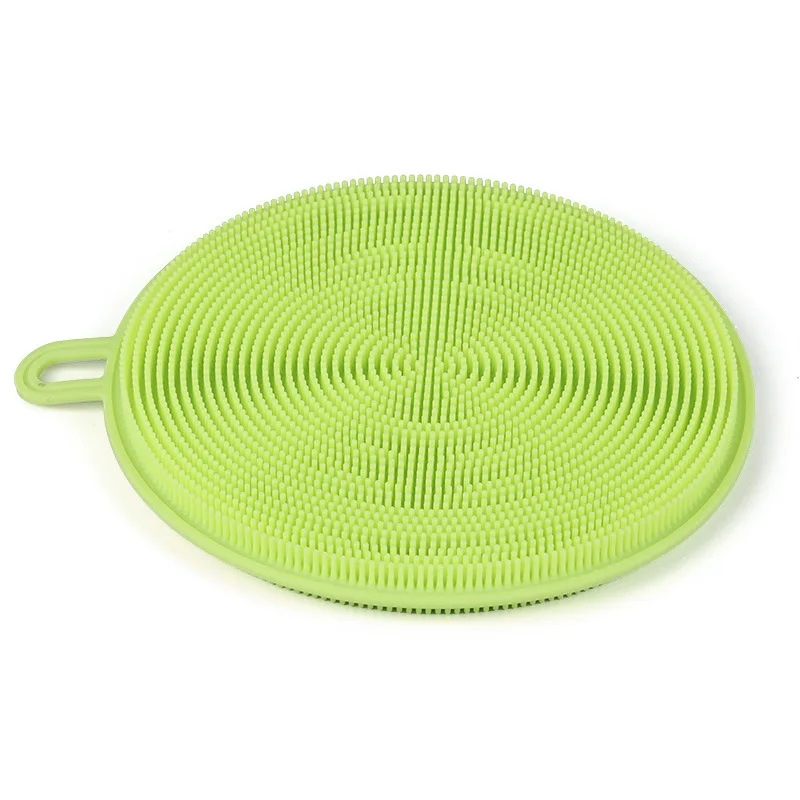 Многофункциональная силиконовая щетка для чистки, кухонная утварь посуда для приготовления пищи посуда моющие, чистящие инструменты - Цвет: Зеленый