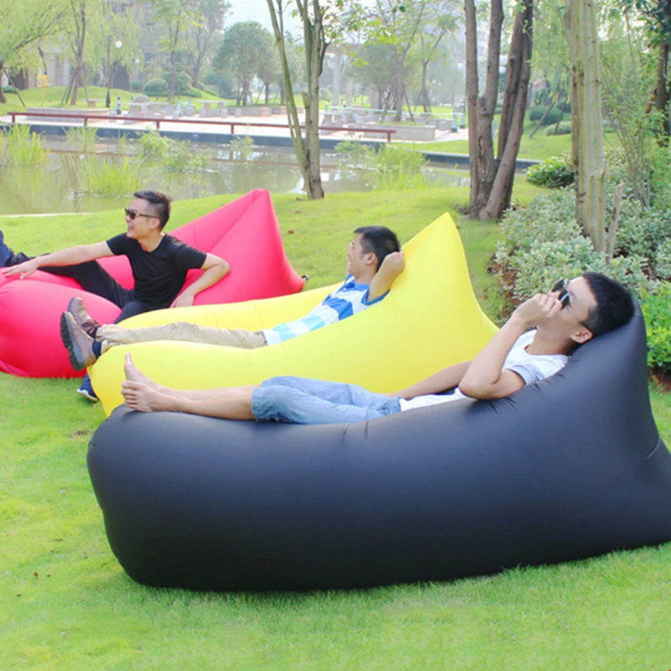 New Design Camping Mat Ultralight lazy sofa Inflatable air Sofa Beach Bed Lounge Lazy Bag Mattress Sleeping bed Lounger Air Sofa