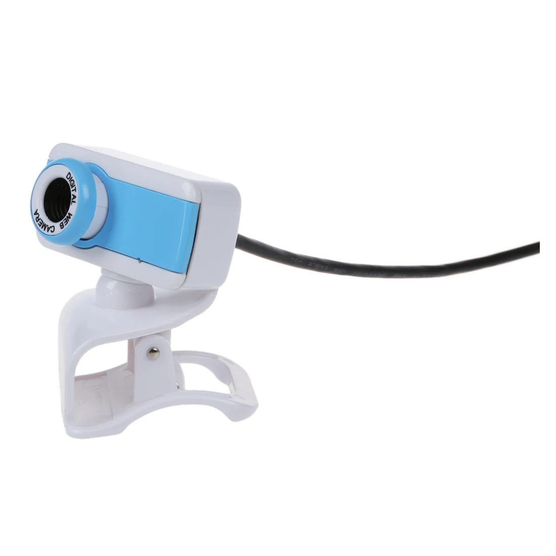 

USB Clip 50.0 Mega Pixel Webcam Web Cam Camera with MIC Blue White for PC Laptop