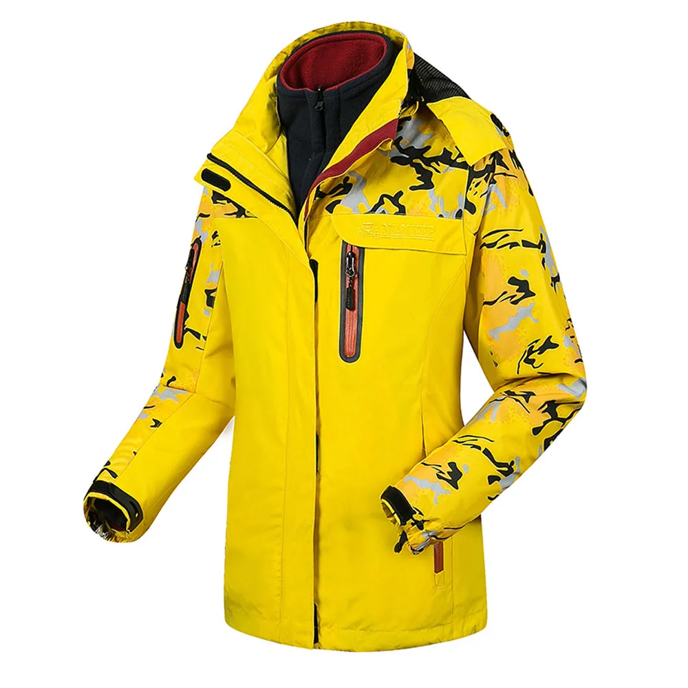 Женский зимний комплект из двух предметов камуфляжное водонепроницаемое ветрозащитное пальто для спорта на открытом воздухе Manteau Femme Hiver куртка