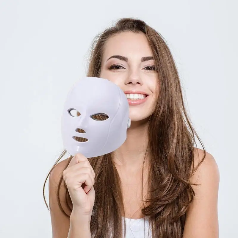 Светлая маска для лица для RF beauty кожи терапия Анти удаление морщин, акне красоты электрическая маска подарочная коробка