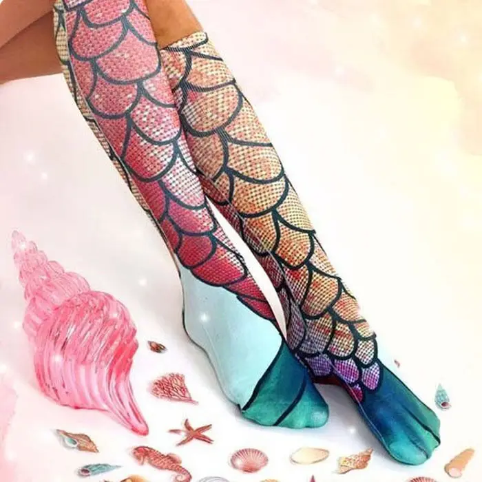 

Women Mermaid Socks Funny Summer Beach Socks Cosplay Women Summer