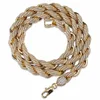 TOPGRILLZ – collier Hip-Hop à corde de 8mm pour hommes et femmes, chaîne à breloques en pierres AAA CZ, plaqué or/argent ► Photo 1/6