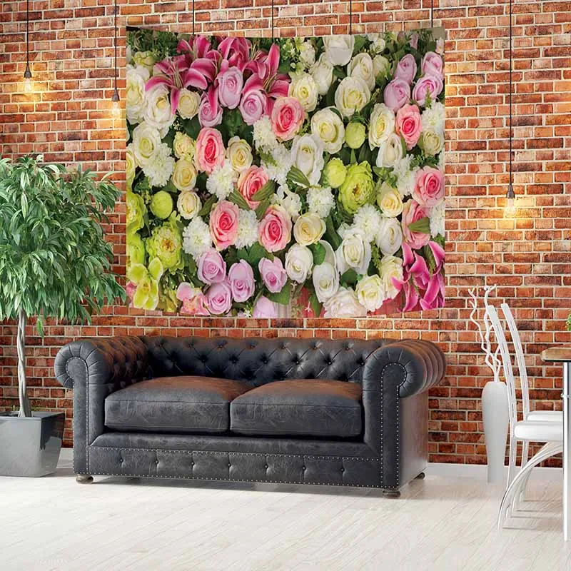 

Flower series Tapestry Rose Printed Decorative Mandala Wall Hanging Tapestries Carpet Blanket Beach Towel Table Cloth