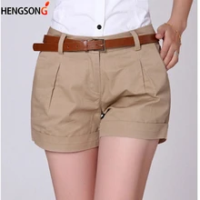 Летние женские повседневные шорты 2XL новые женские повседневные летние шорты с карманами на молнии цвета хаки/белый
