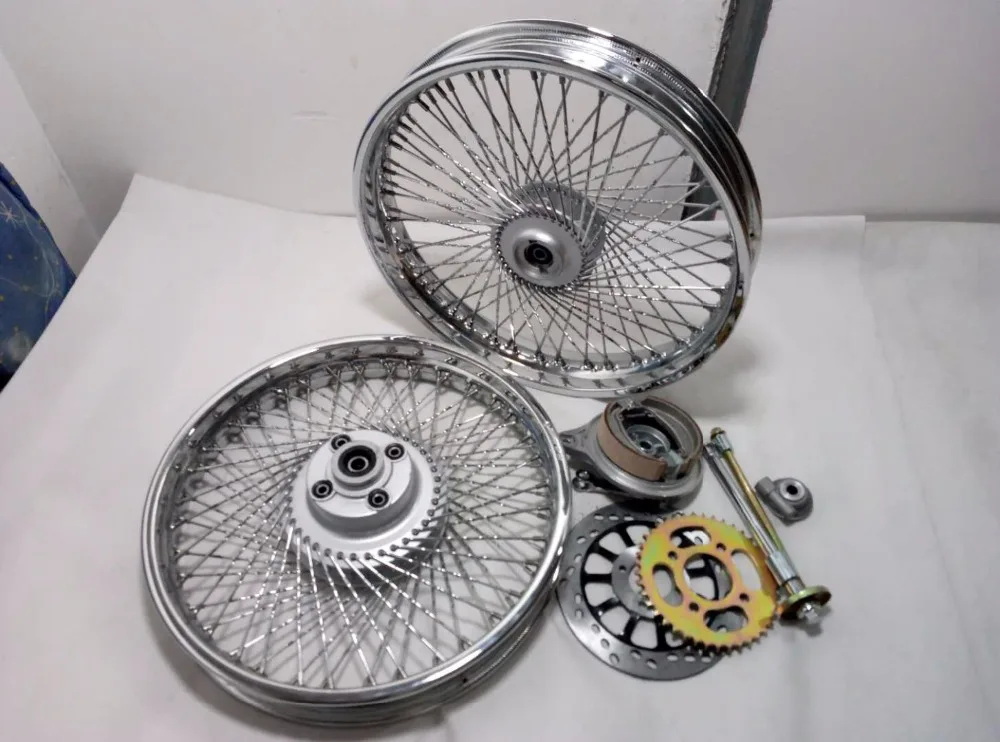 CG125 YBR125 травяной трекер GN125 GN250 17/18 дюйма передние и задние 72 спицы черная модель с