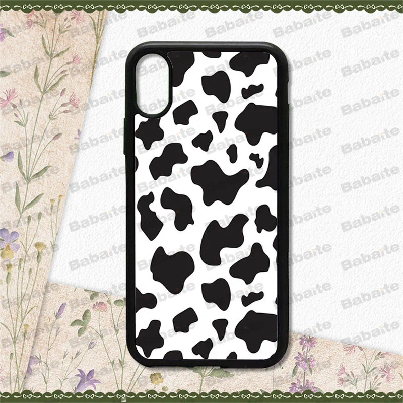 Babaite клетчатая сетка черный и белый корова мягкий силиконовый черный чехол для телефона iPhone 8 7 6 6S Plus X XS MAX 5 5S SE XR 10 Чехол - Цвет: A10