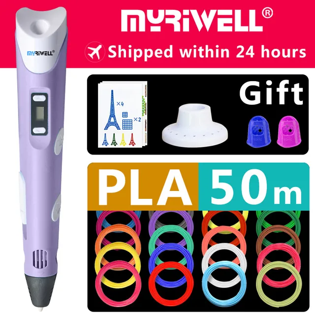 Special Price myriwell 3d pen 3d pens,1.75mm ABS/PLA Filament, 3d model,new Year gift 3d magic pen,Kids birthday present Christmas present 