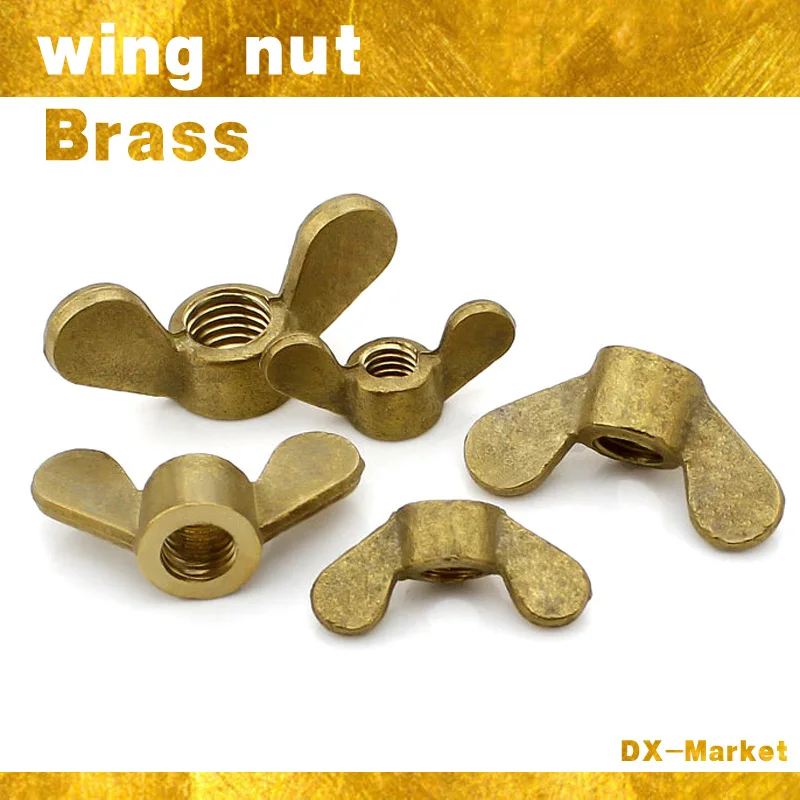 m8 , 20pcs Brass thumb wing nut , Bolt matching nut high quality wing