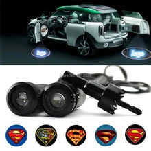 2 x Универсальный 5 Вт Супермен Серия Высокая Мощность Светодиодный лазер на автомобиль логотип огни двери Добро пожаловать Призрак Тень проектор вежливое освещение