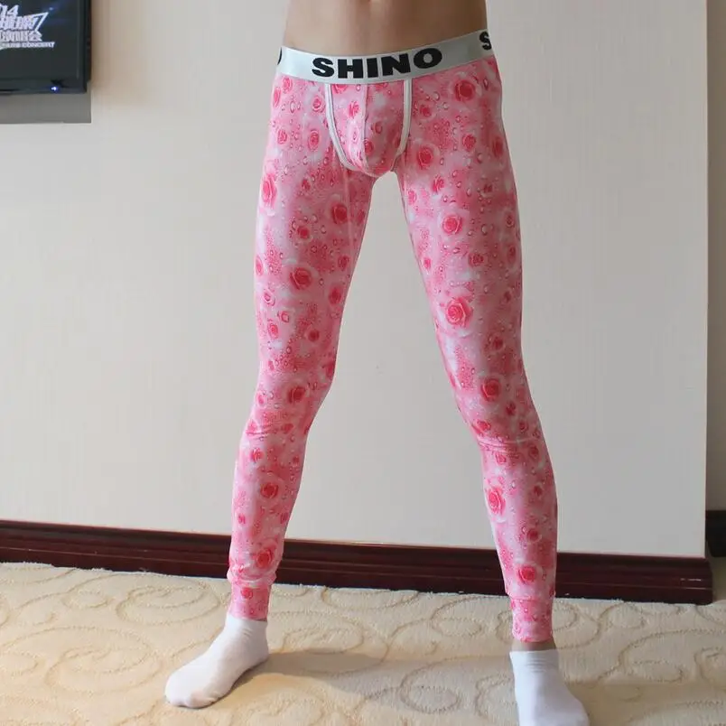 men long johns male low waist underwear male fashion cotton long johns