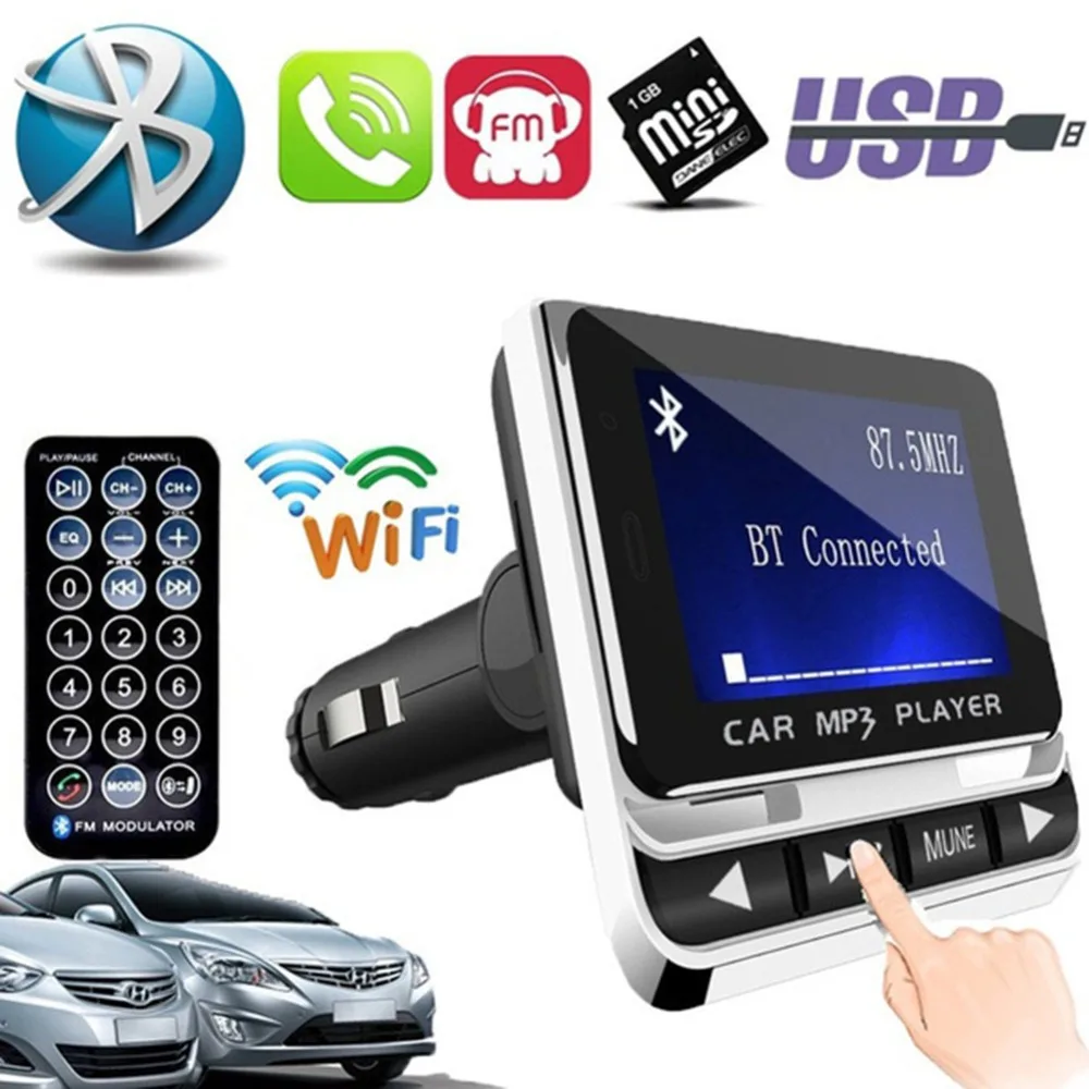 

Wireless Bluetooth FM Transmitter FM Modulator Radio Adapter USB Charger TF/SD/MMC/MP3/CD/DVD Music Player #279323