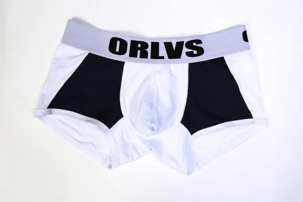 ORLVS мужские боксеры четыре угла Мужское нижнее белье сексуальные хлопковые оптом новые боксеры мужские шорты трусы для геев - Цвет: Белый
