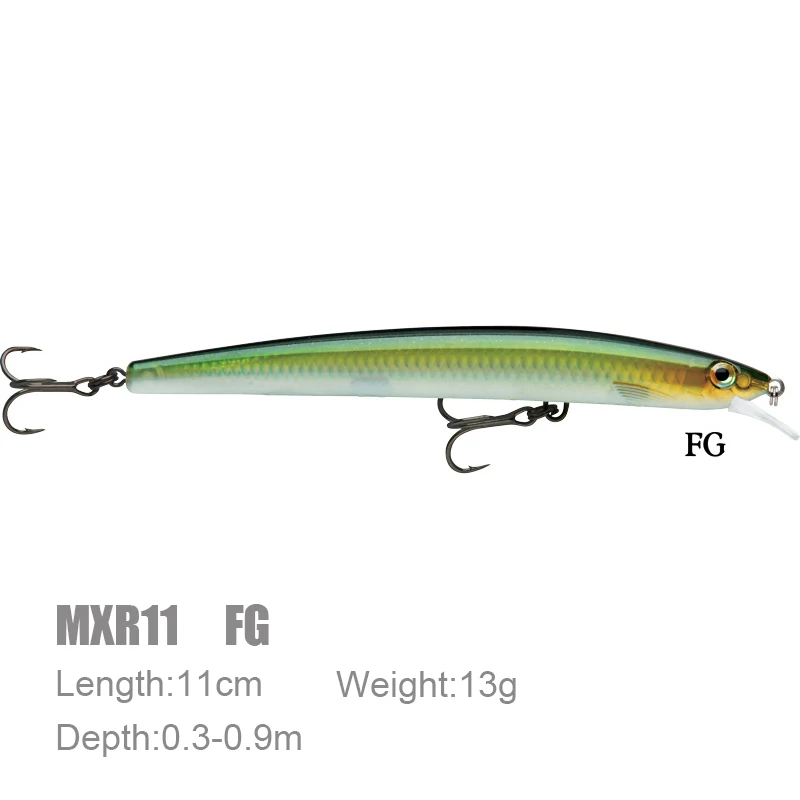 Rapala бренд MaxRap серия MXR11 рыболовная приманка 11 см 13 г жесткая рыболовная приманка 0,3-0,9 Deapth Max Cast приманка с 2 VMC крючками 3D глаза