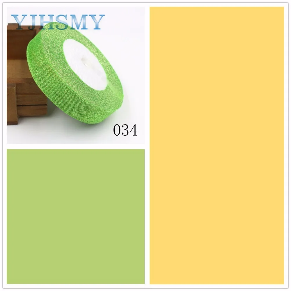 Yjhsmy 1710185,20 мм 33 Цвет по выбору 25 ярдов Зеленый лук ленты, торжественное платье ленты, подарочная упаковка, DIY ручной материал