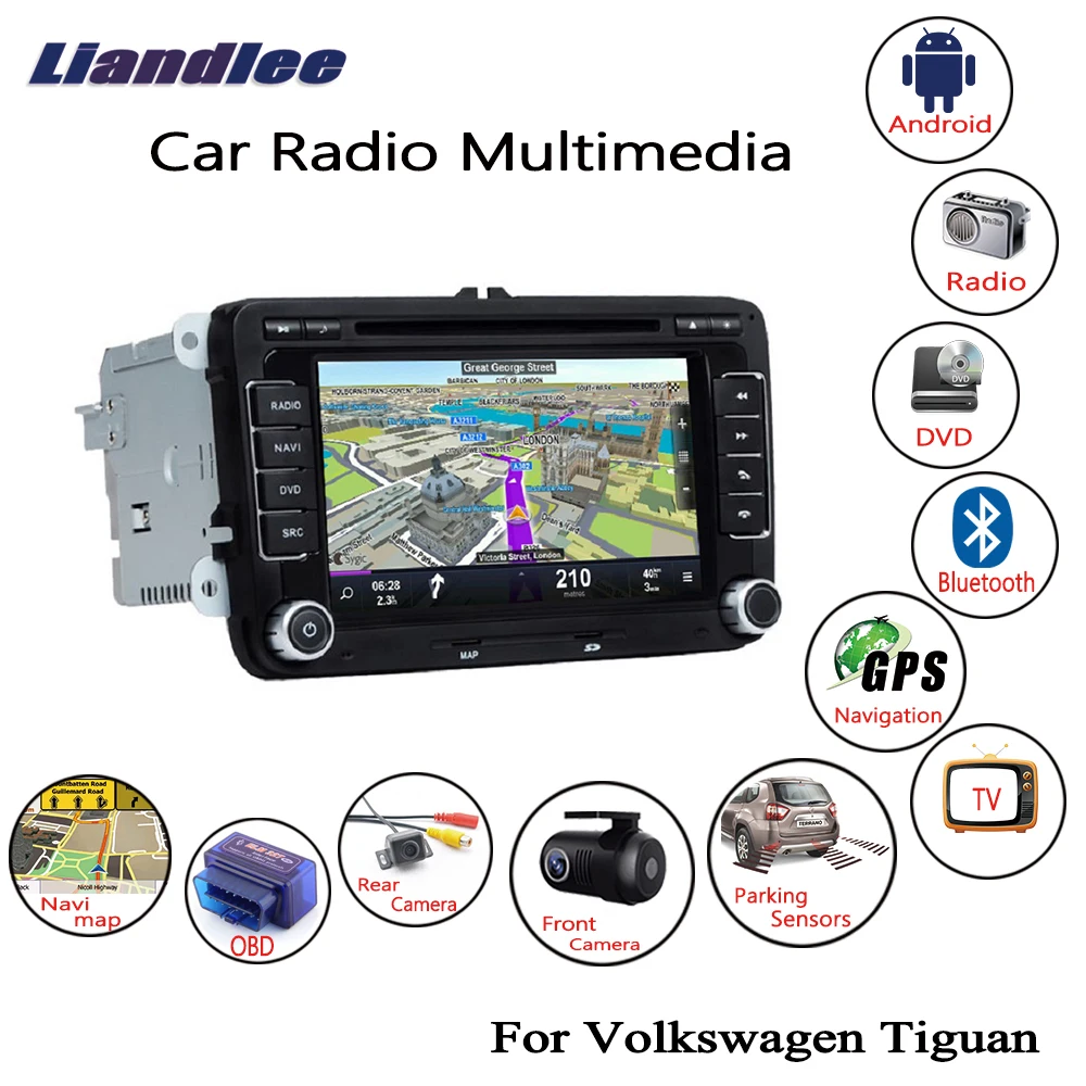 Perfect Liandlee For Volkswagen VW Tiguan 2007~2014 Android Car Radio CD DVD Player GPS Navi Navigation Maps Camera OBD TV Screen 10
