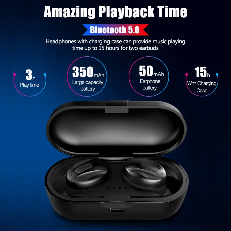 XG Tws беспроводные 5 0 Bluetooth наушники HiFi стерео мини с зарядным устройством IXP5