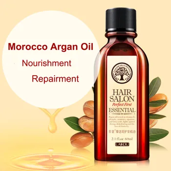 

Top 60ml Morocco Argan Oil Haircare Essential Oil Nourish Scalp Repair Dry Damage Hair Treatment Glycerol Nut Oil Hairdressing