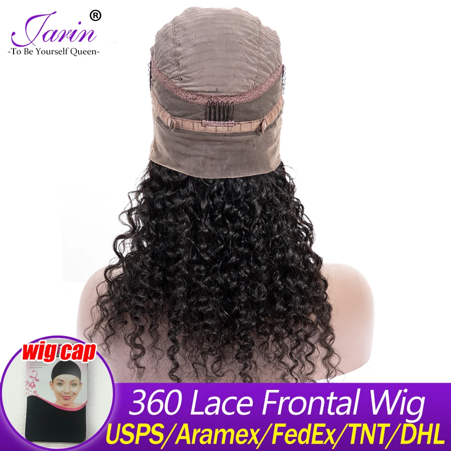 

360 Lace Frontal Wigs 250% Density Brazilian Kinky Curly Hair Pre Plucked Hairline With Baby Hair 100% Remy For Black Women