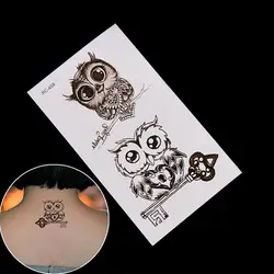 3 шт водостойкие наклейки временные фальшивые татуировки классические Совы животные мультфильм дизайн тату для детей Детский боди-арт #275169