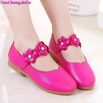 

HaoChengJiaDe Kids Single Shoes Girls Flower Children Sneakers Baby Girls Princess Shoes Fashion Party Shoes For Girls EU 21-36