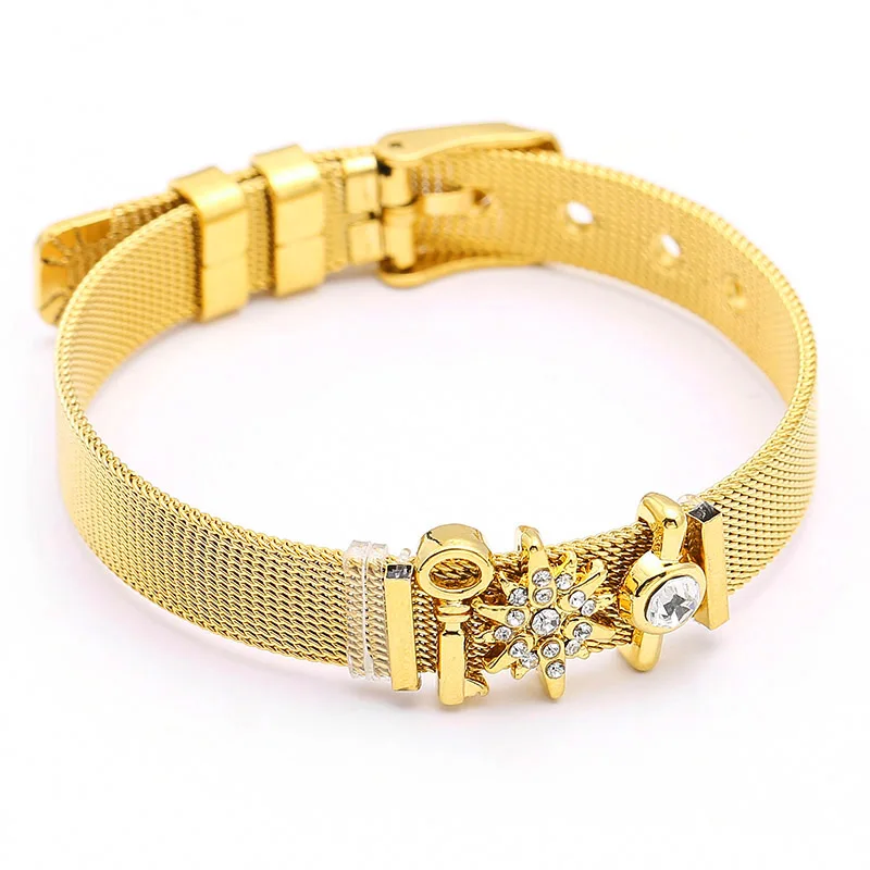 SEIALOY модные сетчатые часы из нержавеющей стали, браслеты-цепочки для женщин и мужчин, розовое золото, серебро, очаровательный брендовый браслет, браслеты, ювелирные изделия - Окраска металла: BR1385