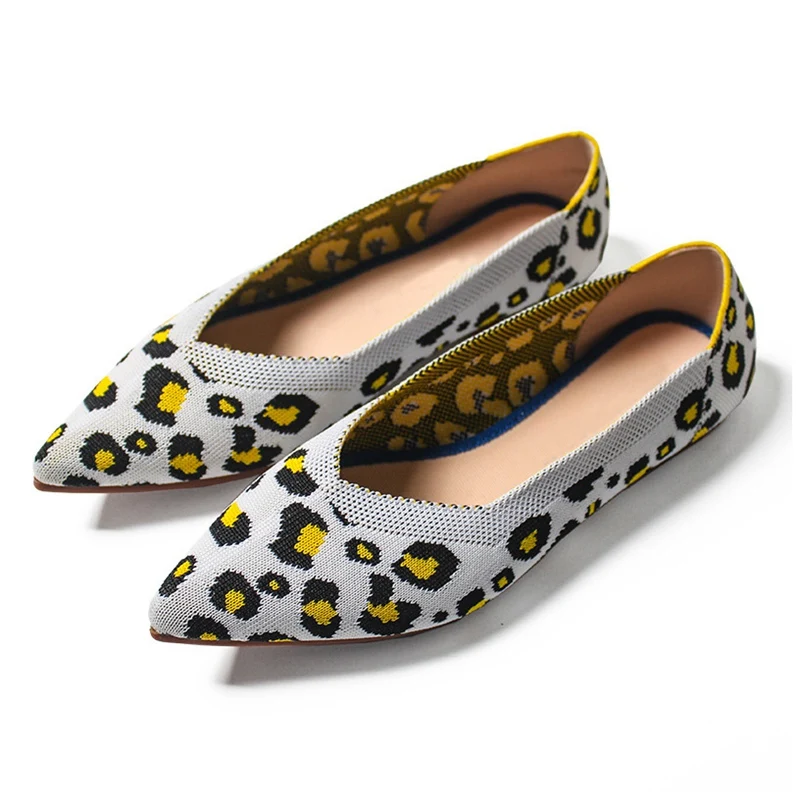 New Spring Women Flats Shoes Leopard Print Women Shoes Casual Single Shoes Ballerina Women Shallow Mouth Shoes SA65