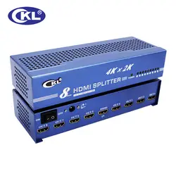 Ckl 4 К x 2 К 3D 8 портов HDMI Splitter 1 в 8 из 1x8 HDTV дистрибьютор из Металла HD-9842