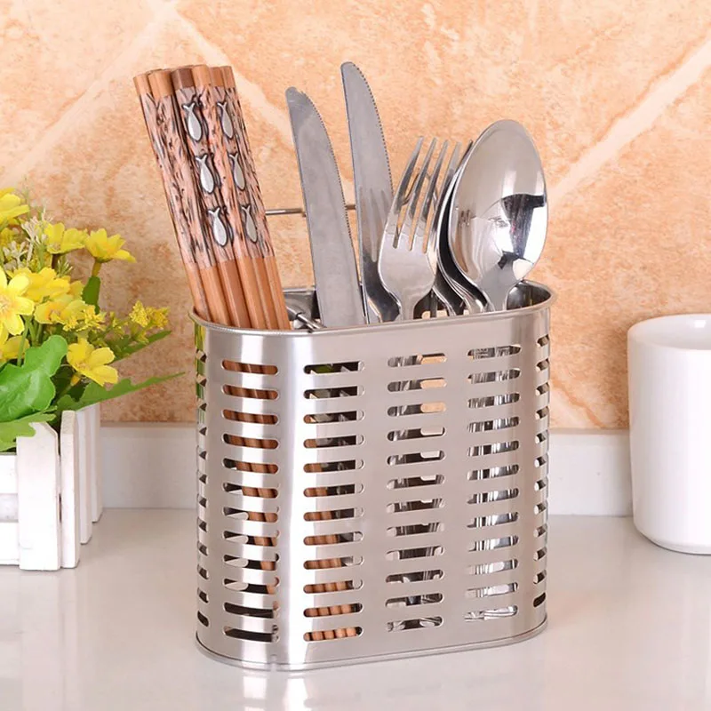 304 Stainless Steel High Quality Kitchenware Storage Holder Two Grids Drain Water Type Tableware Storage Cage Free Shipping