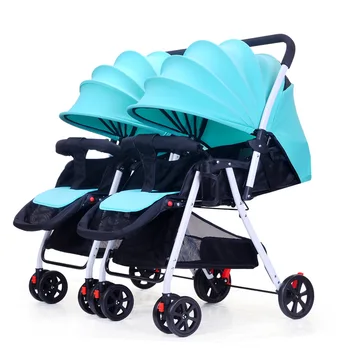 

Twin Baby Trolley Can Be Split Double Twins Baby Stroller 2 In 1 Umbrella Multiple Stroller Can Sit Flat Lying Baby Travel Pram