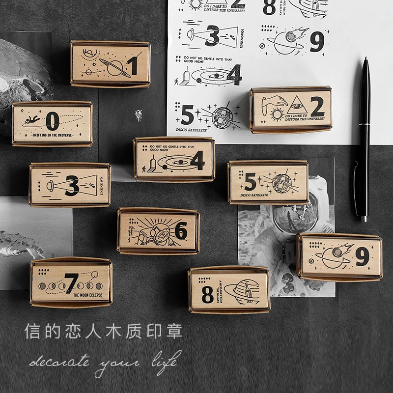 Universe 1 шт. \ DIY креативный Забавный Ретро деревянный штамп Цифровой Печать Дневник календарь скрапбук студенческий набор канцелярских
