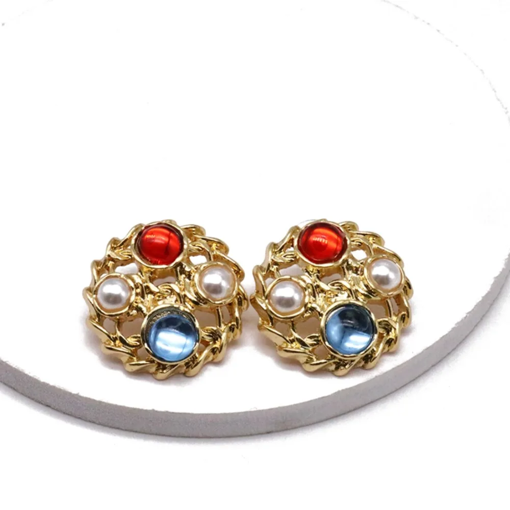 

Free Shipping Mixed Color Filigree Sweet Elegant Earring