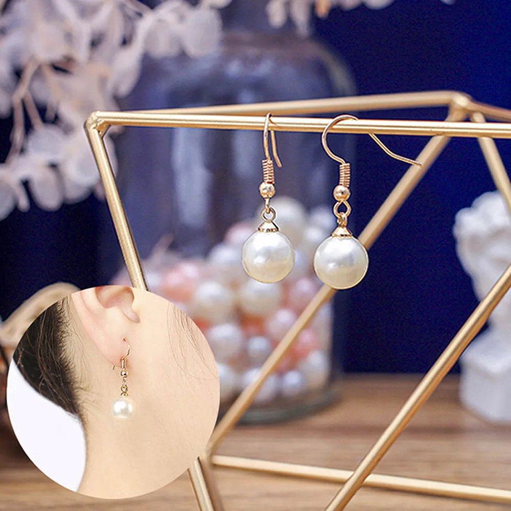 

2019 Hot Selling Mental Earing Pedant 1Pair Pearl Earrings Jewelry Simple Temperament Pearl Earrings Ear Accessories