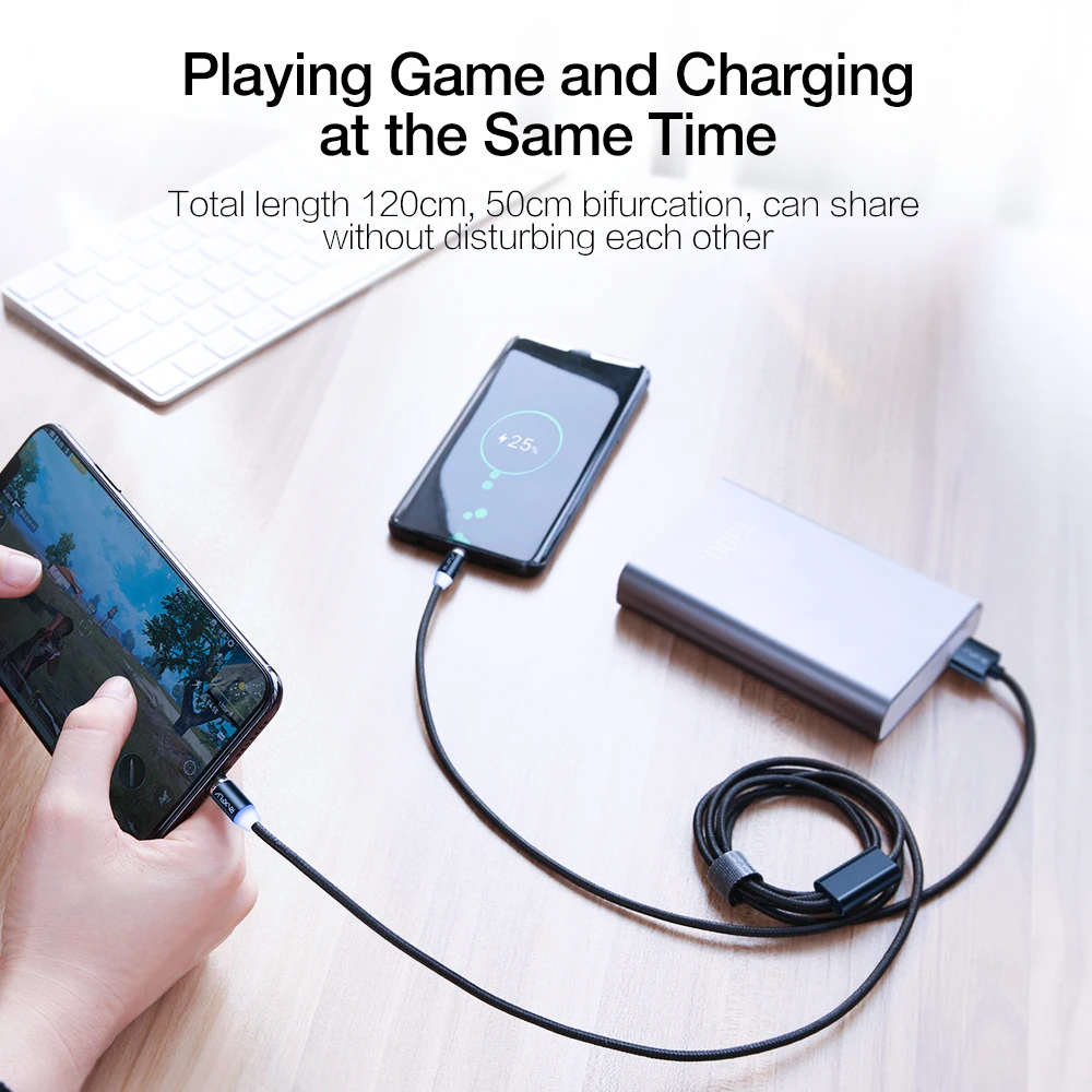 Магнитный кабель RAXFLY 2 в 1 2.1A Micro USB Type C супер быстрая зарядка для телефона Microusb