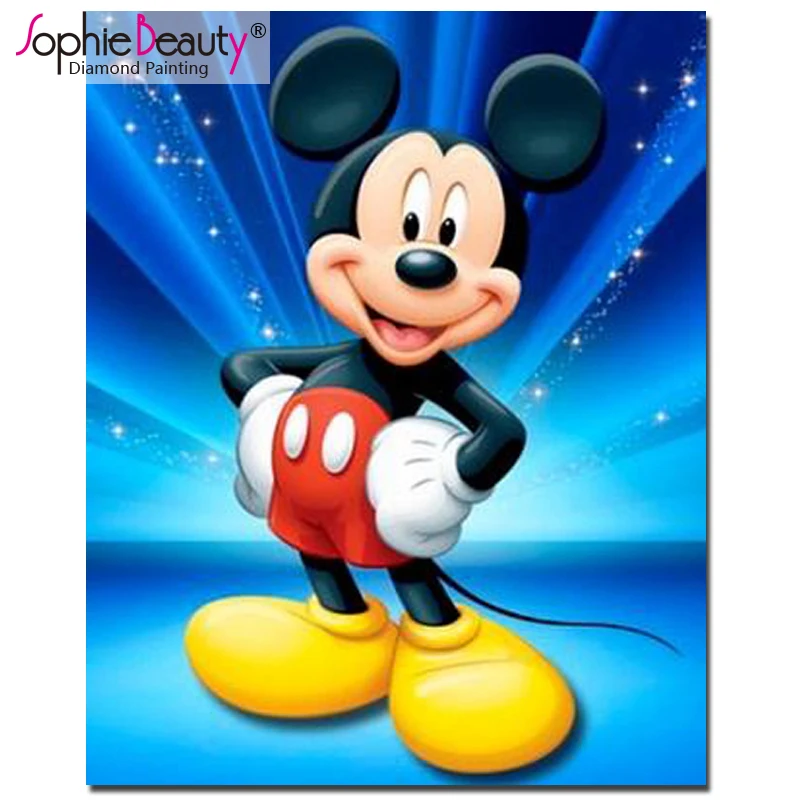 

New DIY 5D Diamond Painting Cross Stitch Mickey Mouse Mosaic Kit Diamonds Embroidery Square Drill Handcraft Home Decor Craft Art