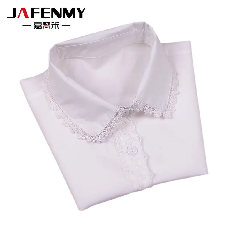 

False collar women detachable collar Sweater Fake Collars Vintage Lace Solid White Blouse lapel Tops accessory