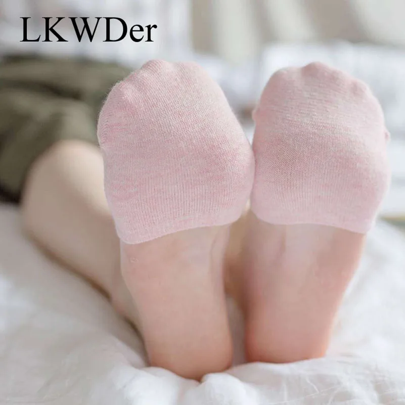 LKWDer/5 пар летних носков-лодочек; хлопковые однотонные туфли на высоком каблуке; невидимые женские носки; дышащие повседневные забавные женские носки