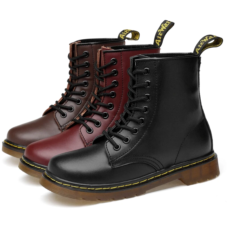 

Brand Men Snow Boots Leather Lover Winter Boots with Fur Warm Motorcycle Ankle Boots Men Shoes Fashion boots Zapatillas