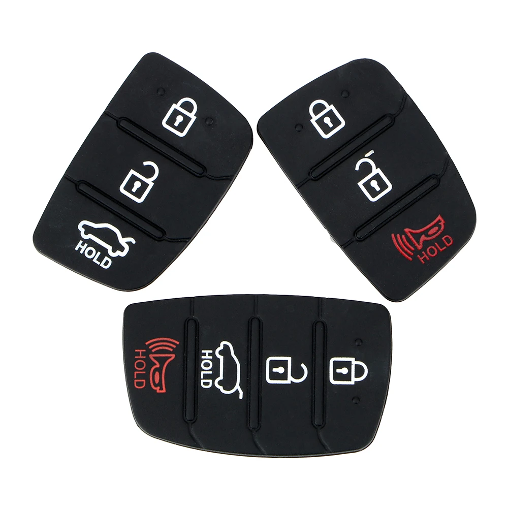 

LEEPEE 3 4 Buttons For Hyundai Ix35 Ix45 Auto Replacement Parts Key Case Cover Car Key Rubber Button Pad Car Key Shell Remote