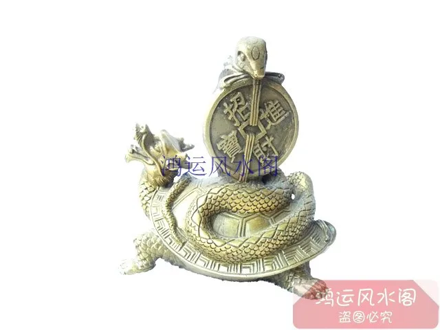 

Bronze statue copper dragon turtle decoration lucky decoration crafts Small