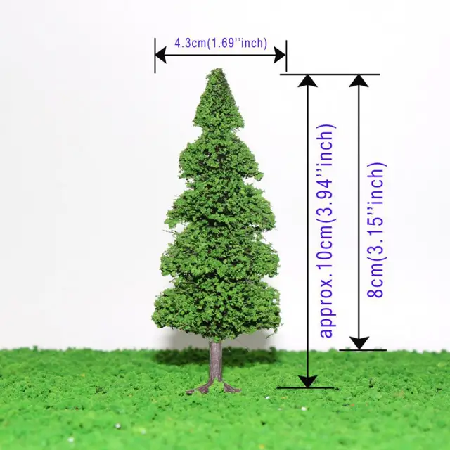 10pcs Model Train Trees Pine Railroad Scenery Layout HO OO Scale NEW model train ho scale S0405 railway modeling