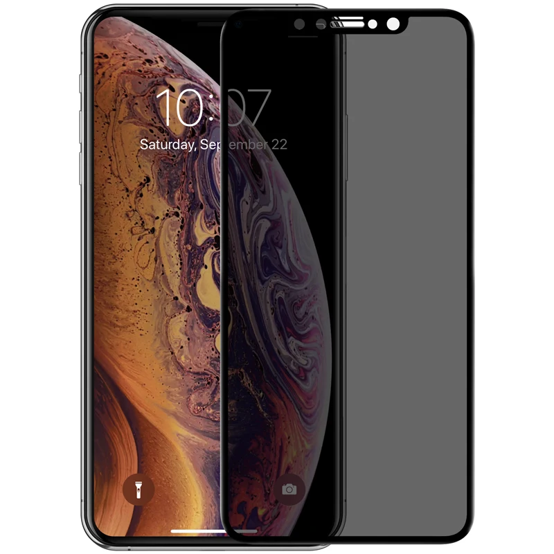 

For iPhone xs max Privacy Tempered Glass Curved edge Screen Protector Anti-fingerprint 3D AP+ Tempered Glass For Iphone Xs max