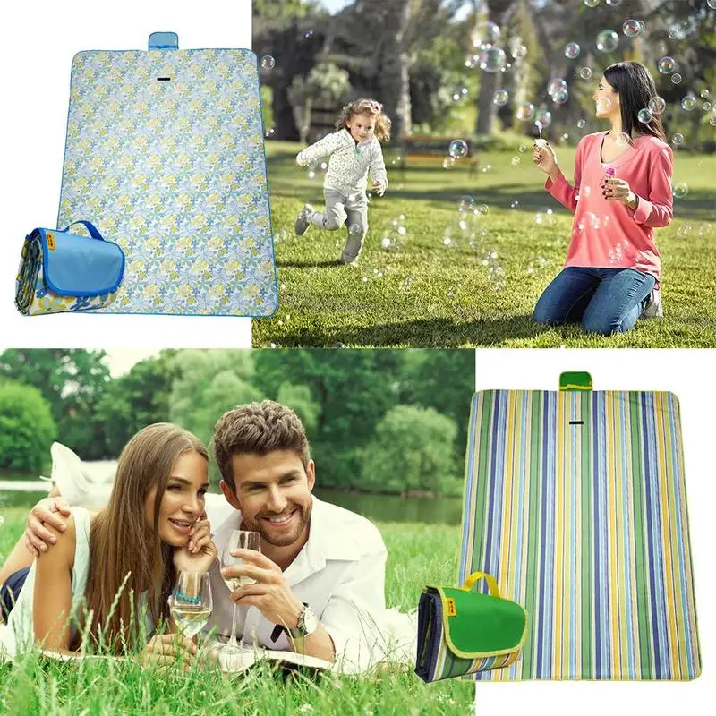 في الهواء الطلق الشاطئ نزهة للطي التخييم حصيرة للماء النوم التخييم سادة حصيرة مويستوريبروف زهرة منقوشة بطانية 150x150 cm