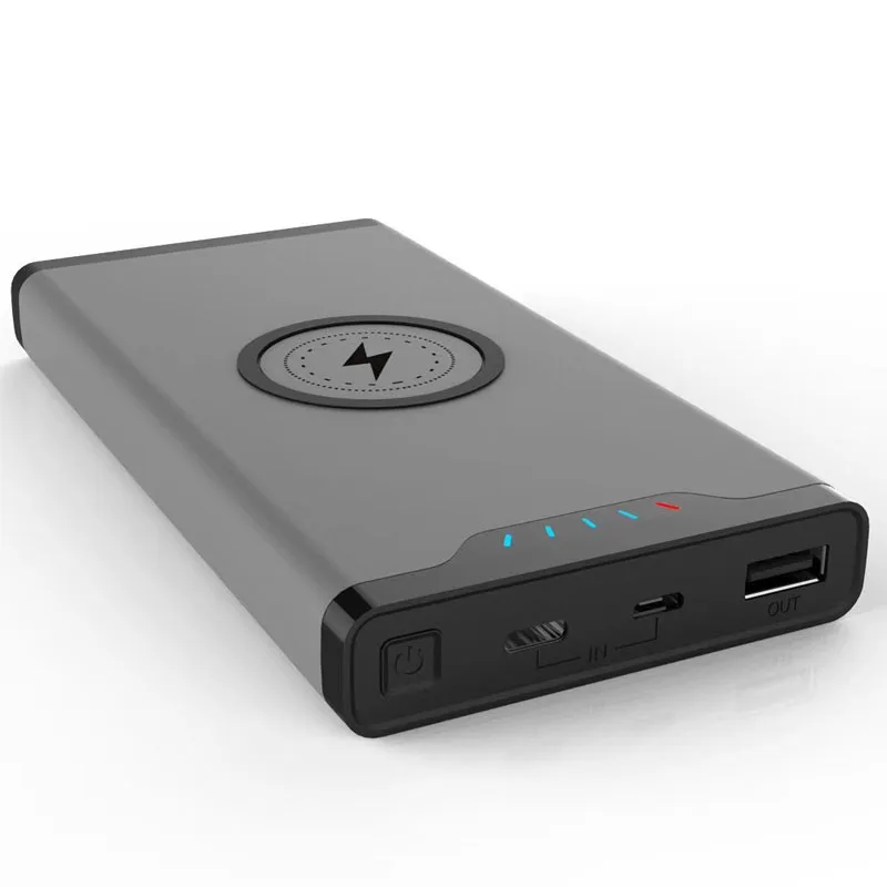 Qi Беспроводное зарядное устройство 20000 мАч портативный USB внешний аккумулятор