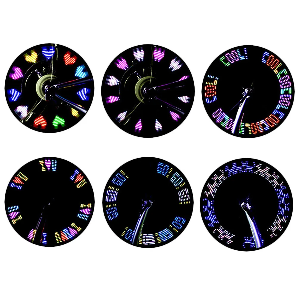 

1pc 12 Patterns Bicycle Bike Tire Valve Caps Wheel LED Lights Life Waterproof Lamp light Sensor Movement Sensor Night Action #SW