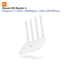 Xiaomi mi маршрутизатор 4 Wi-Fi повторитель 1167 Мбит/с Беспроводной двухдиапазонный 2,4/5 ГГц 4 антенны двухъядерный 802,11 пульт дистанционного