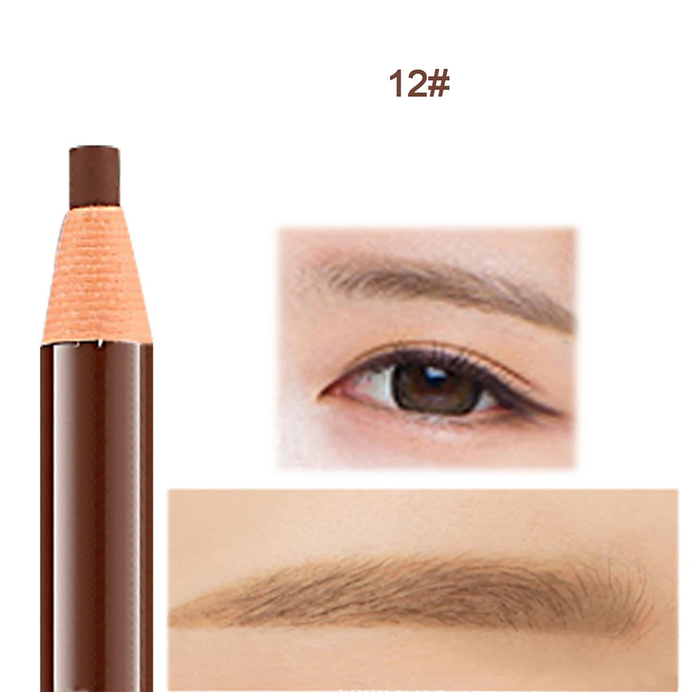 Eyebrow Pen Waterproof Fork Tip Eyebrow Tattoo Easy To Color Double-end Eyebrow Pencil Liquid Eyebrow Enhancer Dye Tint Pen - Цвет: 04