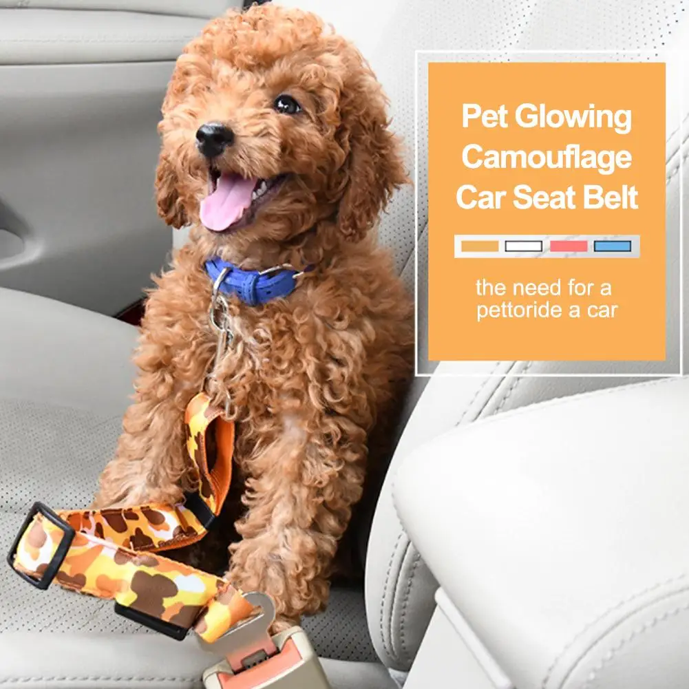 Pet Camo автомобиль Детская безопасность веревсветодиодный LED зарядки подсветкой ремень безопасности для собак взрывозащищенные Натяжные ожерелья подвески
