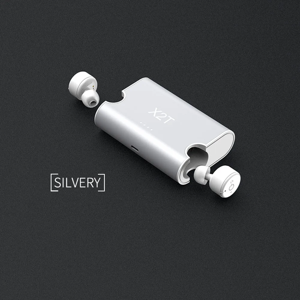 2017 Sago bluetooth earphone X2T earbuds mini true wireless earphone with charger box Bluetooth 4.2 headphone for iphone android