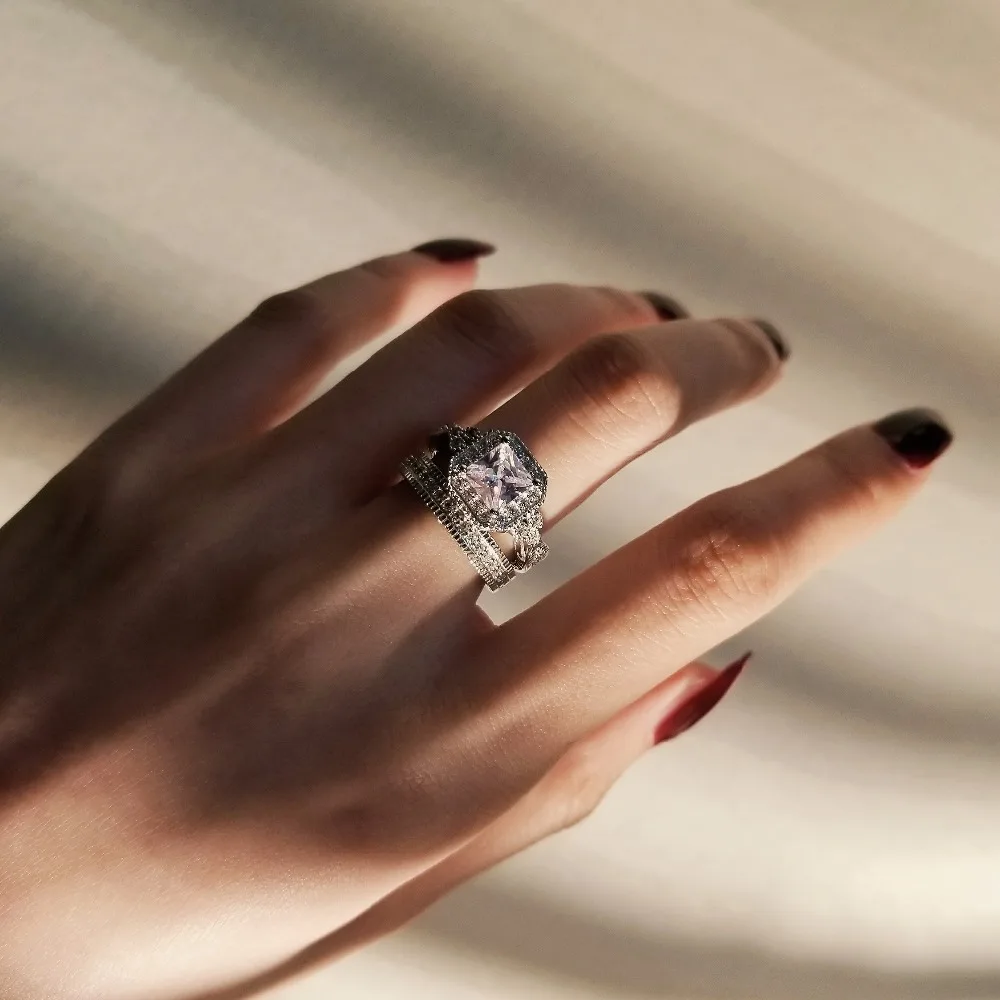 Новое поступление, женское серебряное кольцо на палец, настоящее 925 пробы, для свадьбы, помолвки, для невесты, по индивидуальному заказу LR3408S